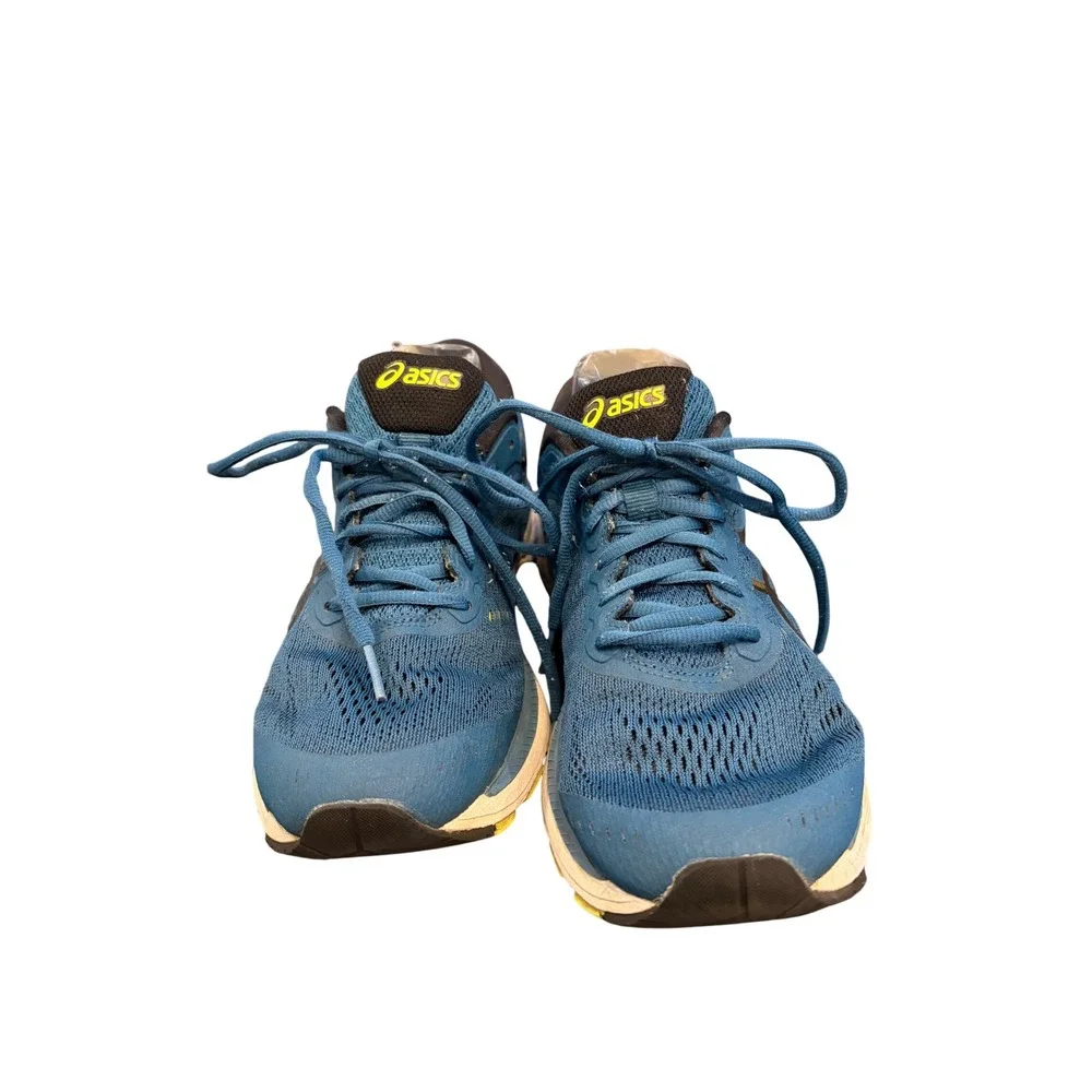 ASICS Gel-Kayano 24 T749N Men's 9.5 Blue Black Running Shoes Sneakers GUC